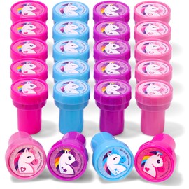 Self Inking Stamps for Kids, 24 Pcs Unicorn Stampers for Kids, Pre-Inked Kids Stamps for Toddler Arts and Crafts, Unicorn Themed Birthday Party Favors, Goodie Bag Fillers, Teacher Stamps – Srenta