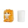 balvi Pen Holder Fluffy Kawaii Gamer Orange Fluffy Soft Gamer