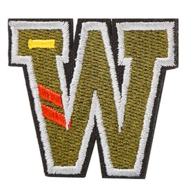 Needn’t Iron on Letters Patches-Embroidered Patch Name Funny Cool Hook & Loop Patches for Hats Backpacks Morale Tactical Gear Custom Clothes/Clothing Jackets Shirts Jeans DIY Accessories (only W*1