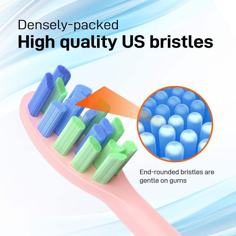 Replacement Brush Heads Compatible with 7am2m AM101/AM105 Sonic Electric Toothbrush