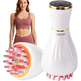 Lymphatic Drainage Massager – Body Sculpting Machine for Cellulite, Stretch Marks, Fascia Blaster with Microcurrent, Heat, Light & Vibration, for Legs & Belly