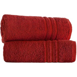 Pack of 2 Large Jumbo Bath Sheets 500 GSM 100% Egyptian Cotton Big Bath Towels Super Absorbent Soft Hotel Quality XL Bathroom Towel Set (Red)