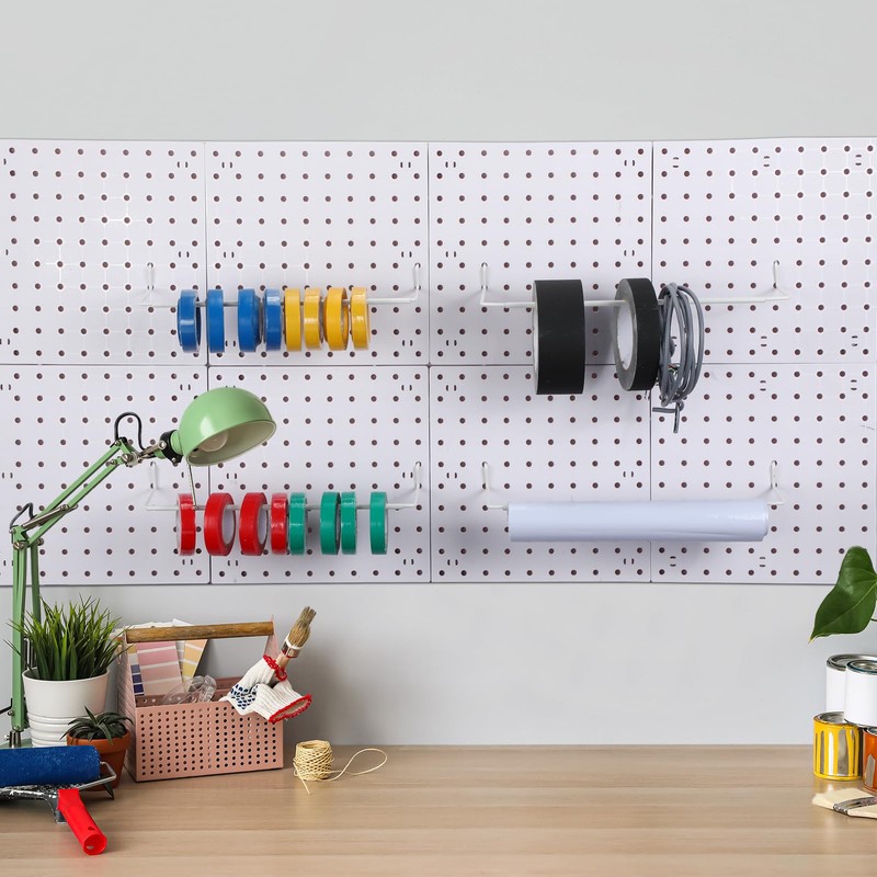 Nuanchu 8 Pcs Paper Towel Holder for Pegboard Extendable Peg