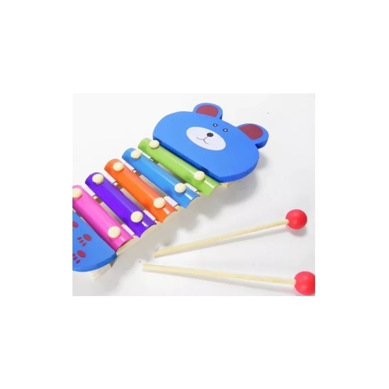 CL Xilófono Infantil Didáctico De Madera Cuenta Con 5 Notas