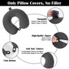 Ouligay 2 PCS U Shaped Travel Pillow Case Cover Ice