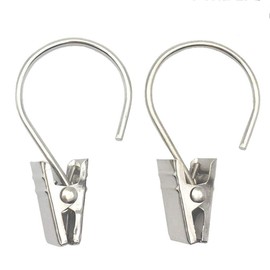 C.M. Curtain Clip Hook for Your Favorite Fabric 26 Piece Set Silver