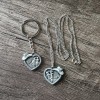 Unbranded 1.25" Heart Shaped Romantic 2 in 1 Necklace &