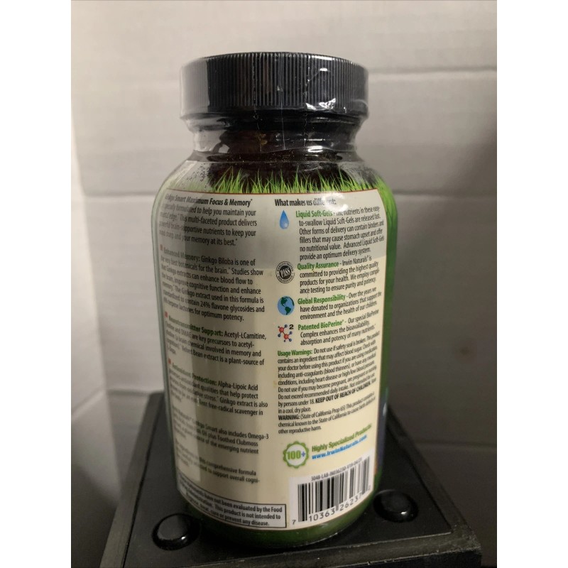 Irwin Naturals (WEEKEND SPECIAL) Irwin Naturals Ginkgo Smart Maximum Focus