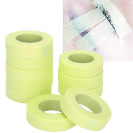 Eyelash Extension Tape, 10 Rolls Good Fit Graft Eyelash Isolation Tape for Eyelash Extensions Breathable Micropore Fabric Lash Extension Tape (10 Green)