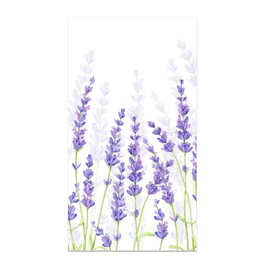 Lavender Paper Napkins, 80PCS Lavender Guest Napkins Disposable,Spring Flower Party Supplies Birthday Decorations,Floral Party Dinner Paper Napkins for Wedding, Theme Party, Birthday,4.5x8 Inch