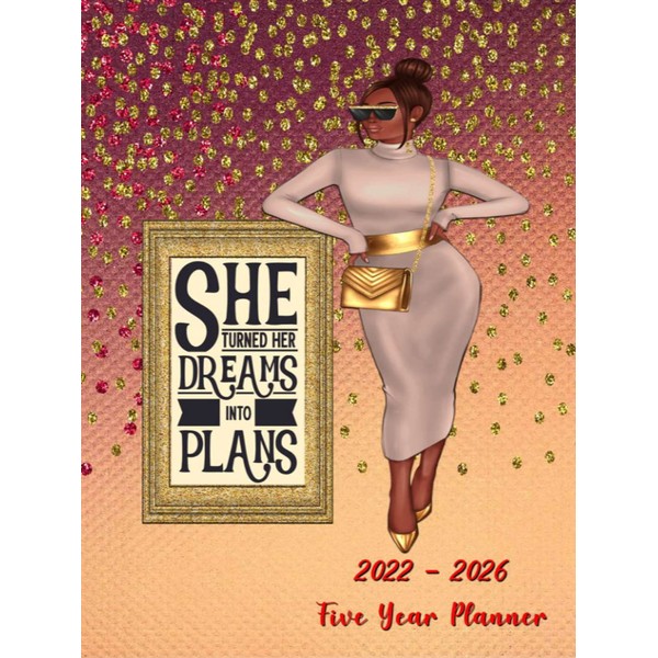 2022-2026 Five Year Planner She Turned Her Dreams Into Plans:
