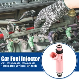 ACROPIX Car Fuel Injector Nozzle Replace for Toyota Camry 3.0L 3.3L 2001-2006 23250-0A020 - Pack of 1 Pink