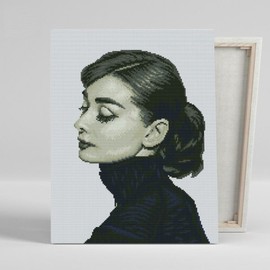 I Love Painting DIY Canvas Diamond Cross-stitch 40x50cm Audrey Hepburn / 아이러브페인팅 DIY캔버스형 보석십자수 40x50cm 오드리햅번
