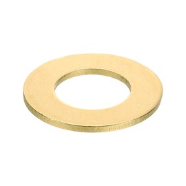 sourcing map M27 Flat Washer, Brass Ring Flat Washers 50mm OD 3mm Thick Metal Sealing Gasket Ring for Screws Bolts Nuts