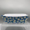Handmade NEW! Microwave Cozy For Takeout Containers Reversible, Spring Blue