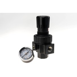 Parker 07R318AC Standard Compressed Air Regulator, 2-125 psi Pressure Range, Face Gauge with (2) Gauge Plugs, 90 scfm, 1/2" NPT