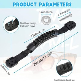 Lyfengdeam 2 Pack Kayak Carry Handles,Kayak Molded Webbing Handle with End Caps, Replacement Carry Handles, Anti-Slip Fittings for Canoes, Boats, and Marine Vessels, Easy Installation