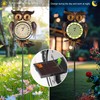 Owl 6.1-inch Solar Outdoor Thermometer Indoor Wall Metal Decorative Lights