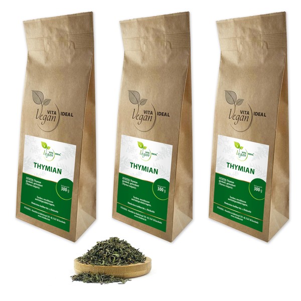 Vitadeal Vegan® Thyme Crushed (Thymus vulgaris) "Mega Spar-Pot" 3 x