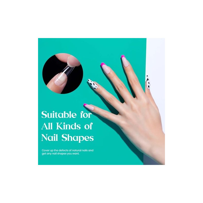 Beetles Kit de Uñas de Gel Transparente, 500 Piezas en