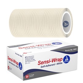 Dynarex Sensi-Wrap Self-Adherent Bandage Rolls, 3" x 5 yds White