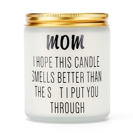 Gleecosy Gifts for Mom- Cool Birthday Presents for Mom from Daughter Son Christmas Gift- Lavender Scented Candles,7 oz