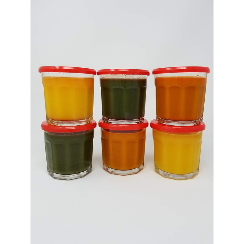 Mian Red Plastic Lids fits Luminarc Working Glass 6 Pack