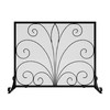 Fire Beauty Fireplace Screen,Handcrafted Wrought Iron,Flat Guard Metal Furnace Fireguards
