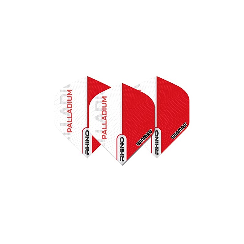 WINMAU Rhino Palladium Red and White Extra Thick Dart Flights