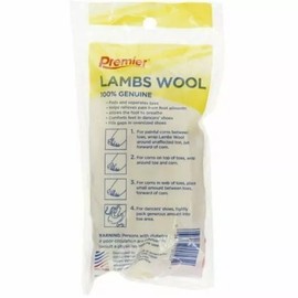 Premier Lambs Wool 100% Genuine Helps Relieve Pain From Foot Ailments 3/8 Ounce