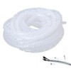 33Ft Spiral Cable Wrap - White Cord Covers Bundle Sleeve