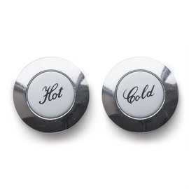 Replacement Hot and Cold Victorian Style Cross Head Tap Screw Larger 27mm in Metal Chrome Plastic Silver Traditional Classic Indices Conversion Kit for Bathroom Basinet and Kitchen Sink Taps