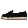 VAN HILL Women's Espadrilles Raffia Tread Sole, black