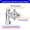 Tee Stop Valve - 3/8 Comp x 3/8 Comp x