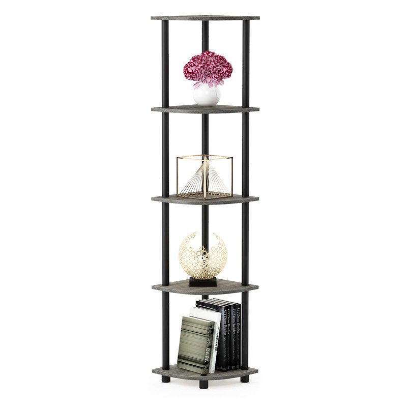 Furinno Furinno Turn-N-Tube 5 Tier Corner Display Rack Multipurpose Shelving