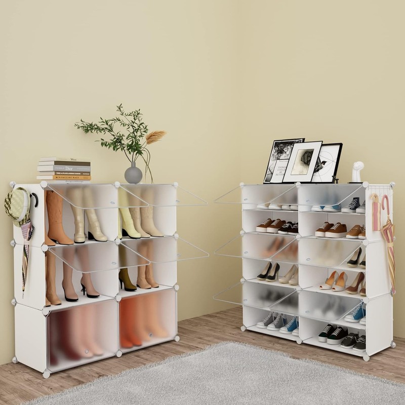 HOMICKER Shoe Storage,24 Pairs Rack Organizer for Closet Cabinet with