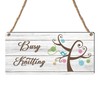 "Busy Knitting" Sign - Whimsical Craft Room Decor for Knitting
