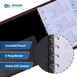 Davis Group Premium 3-Up Business Checkbook Binder, Big and Small Business Essentials for Checks, Burgundy