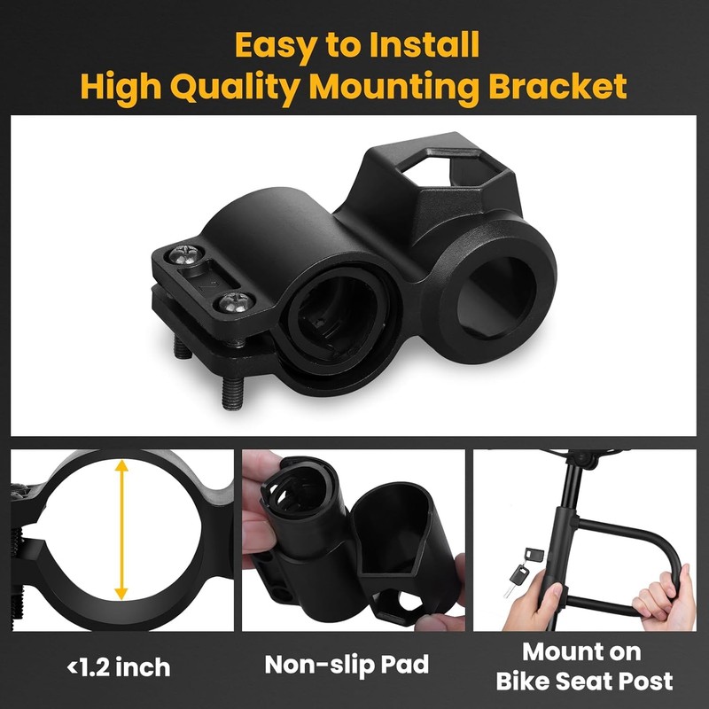 NDakter Motorcycle Locks Anti Theft, Heavy Duty Bike U Lock