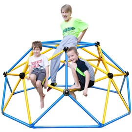 Zupapa 6FT Climbing Dome, Experience Ultimate Fun with Upgraded Decagonal Geo Dome Climber -Outdoor Playset and Easy Assembly Play Equipment for Kids (Blue, 6FT)
