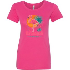 inktastic Kaanapali Hawaii Flamingo Tropical Sunset Women's T-Shirt Medium Hot Pink 46c7f
