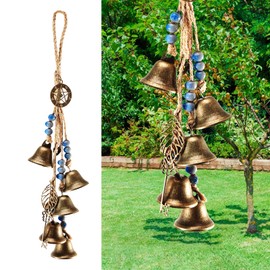 Joycabin Witch Bells Garden Wind Chime, Metal Wind Chime for Indoor and Outdoor Use, Handmade Blessing Bell, Hanging Ornaments for Porch, Garden, Window Decoration
