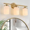 Jonsi Gold Bathroom Light Fixtures 3-Light Vanity Lights Modern Wall