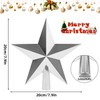 SULOLI Christmas Tree Star Silver,Silver Christmas Tree Topper for Xmas