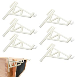 Generic 6 Pack Beehive Frame Holder Bee Hive Hanger Frame Perch Beekeeping Beekeeping Frame Support Bracket Rack Bee Hive Stand with Frame Holder for Beekeeper-Ivory White