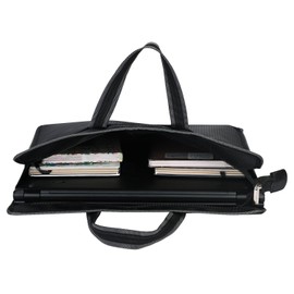 Zippered Document Bag with Handle Oxford Waterproof Portfolio Case Lightweight Business Briefcase Bag Handbag A4 File Organizer for Paper Files Laptop Notebooks File Box Stationary Business Trip