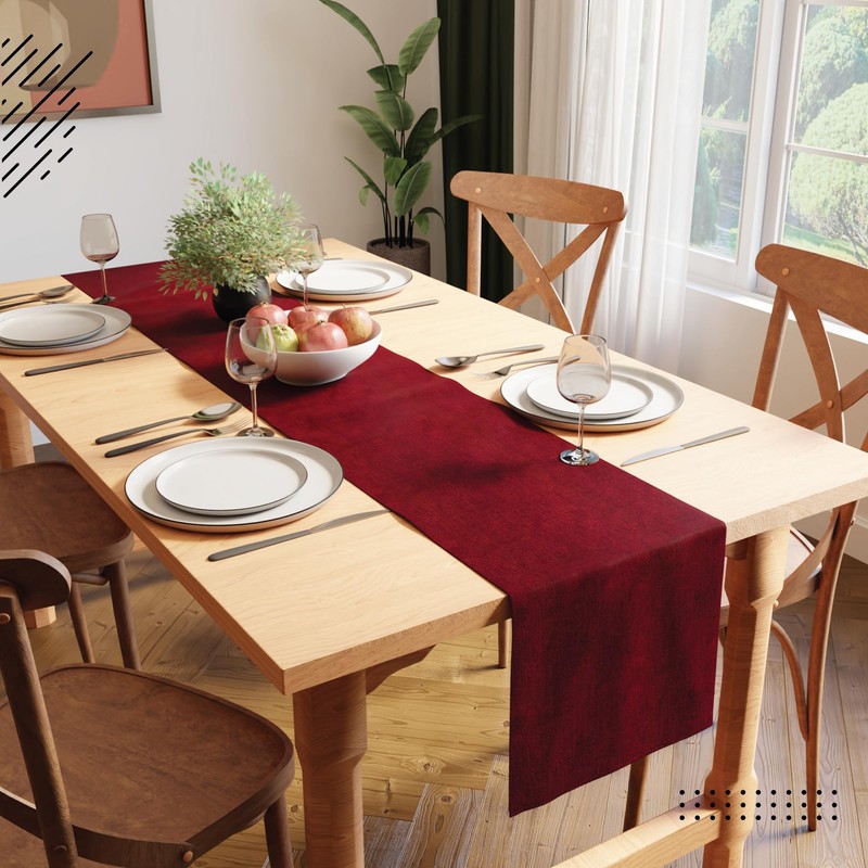 Encasa Table Runner | 32 x 150 cm | Scarlet