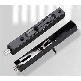 WANLIAN 6 inch Door Bolts,Door Slide Bolt Lock Door Flush Bolt Security Latch Bolt with Powerful Spring, Security Guard Lever Action Door Flush Bolt Latch for Bedroom,Cupboard(2pcs)