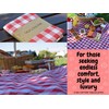 100% Cotton Fabric Gingham Table Cloth 140x140 Square Natural Buffalo