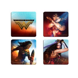 Wonder Woman Hardboard Coaster Set - Fight for Justice - 4 piece